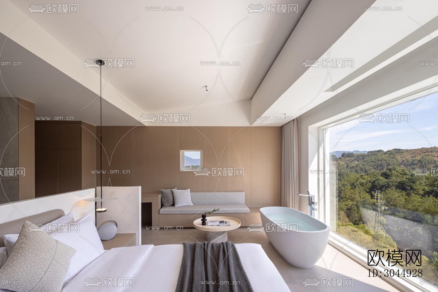 现代酒店民宿效果图下载（渲染图12）