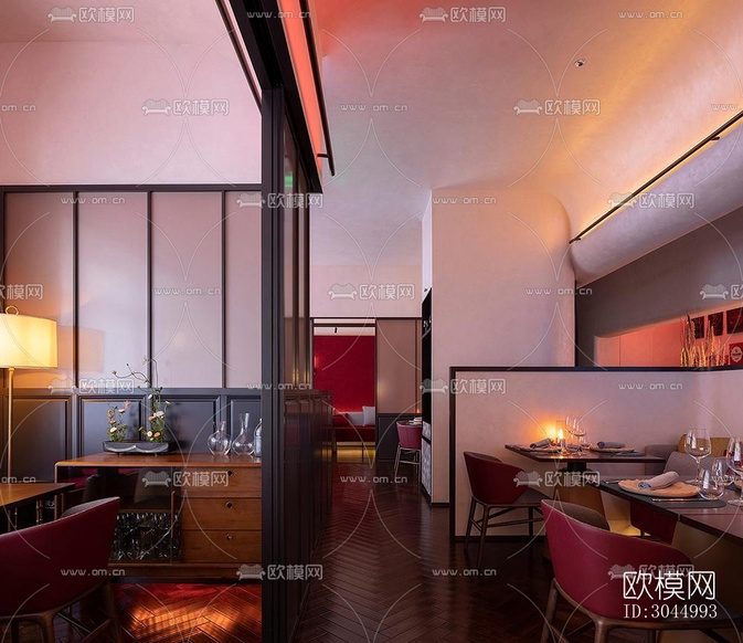 法式西餐廳效果圖下載(渲染圖5)