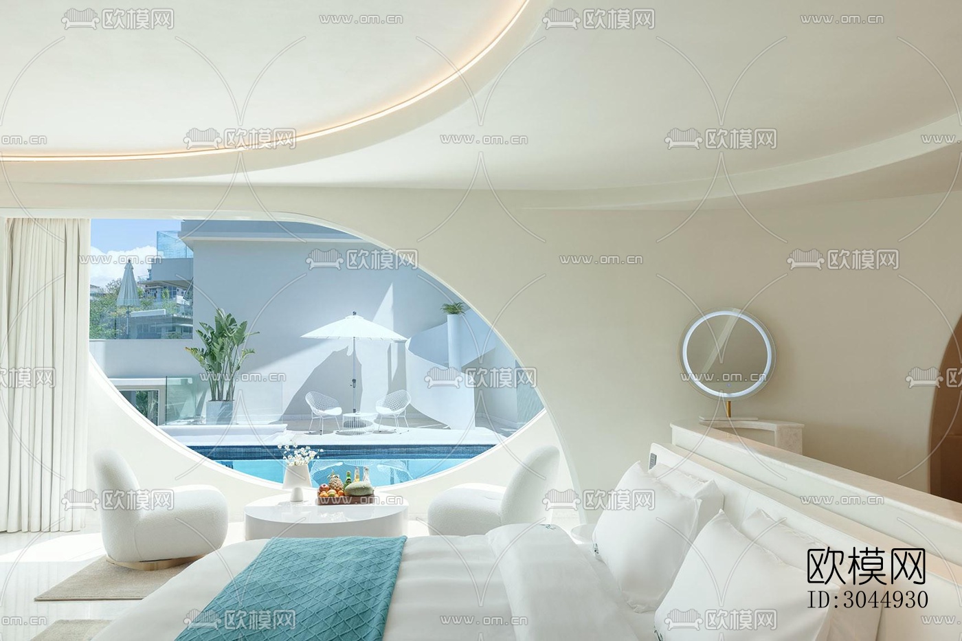 现代酒店民宿效果图下载（渲染图15）