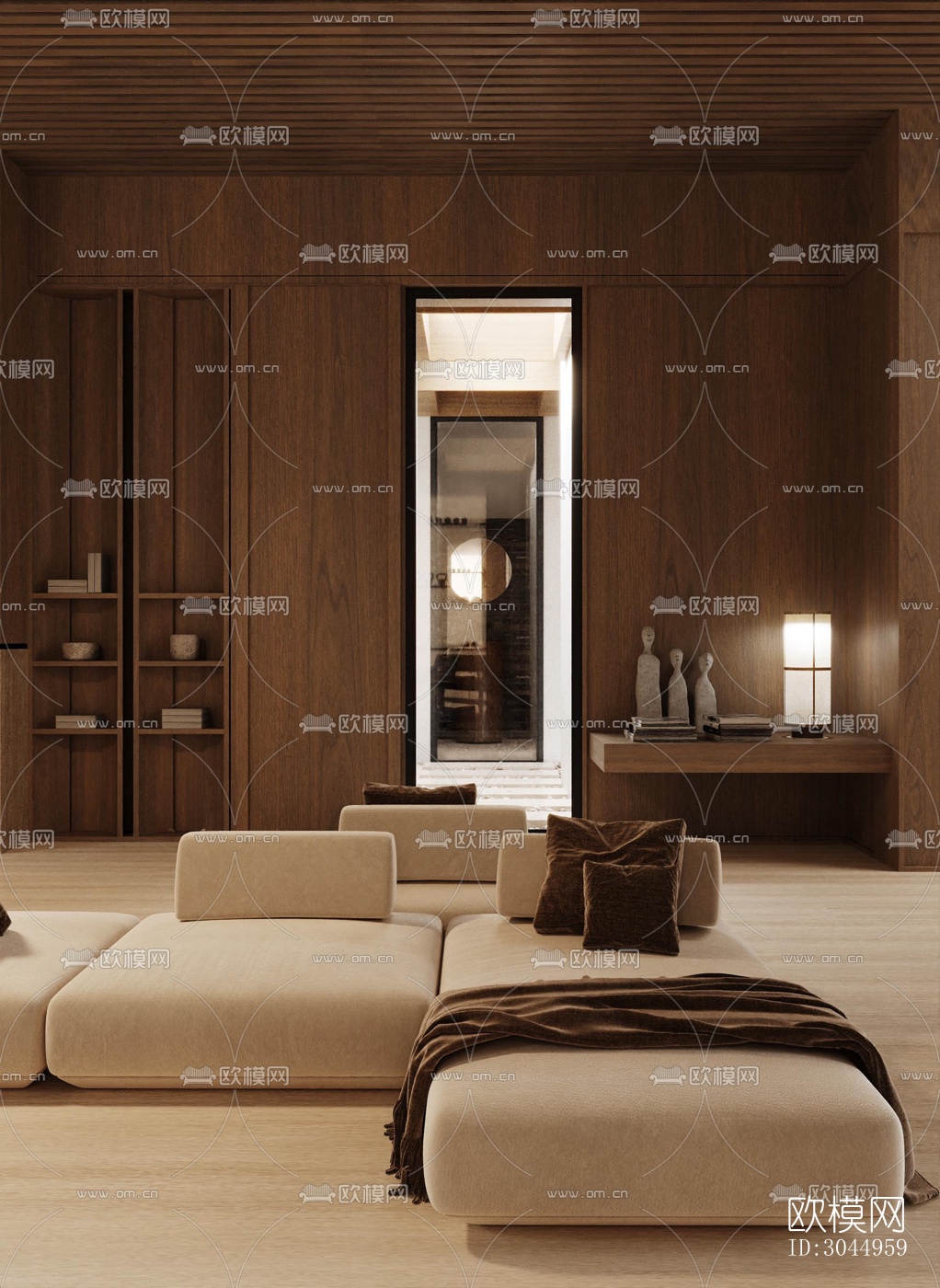 侘寂平层效果图下载（渲染图8）