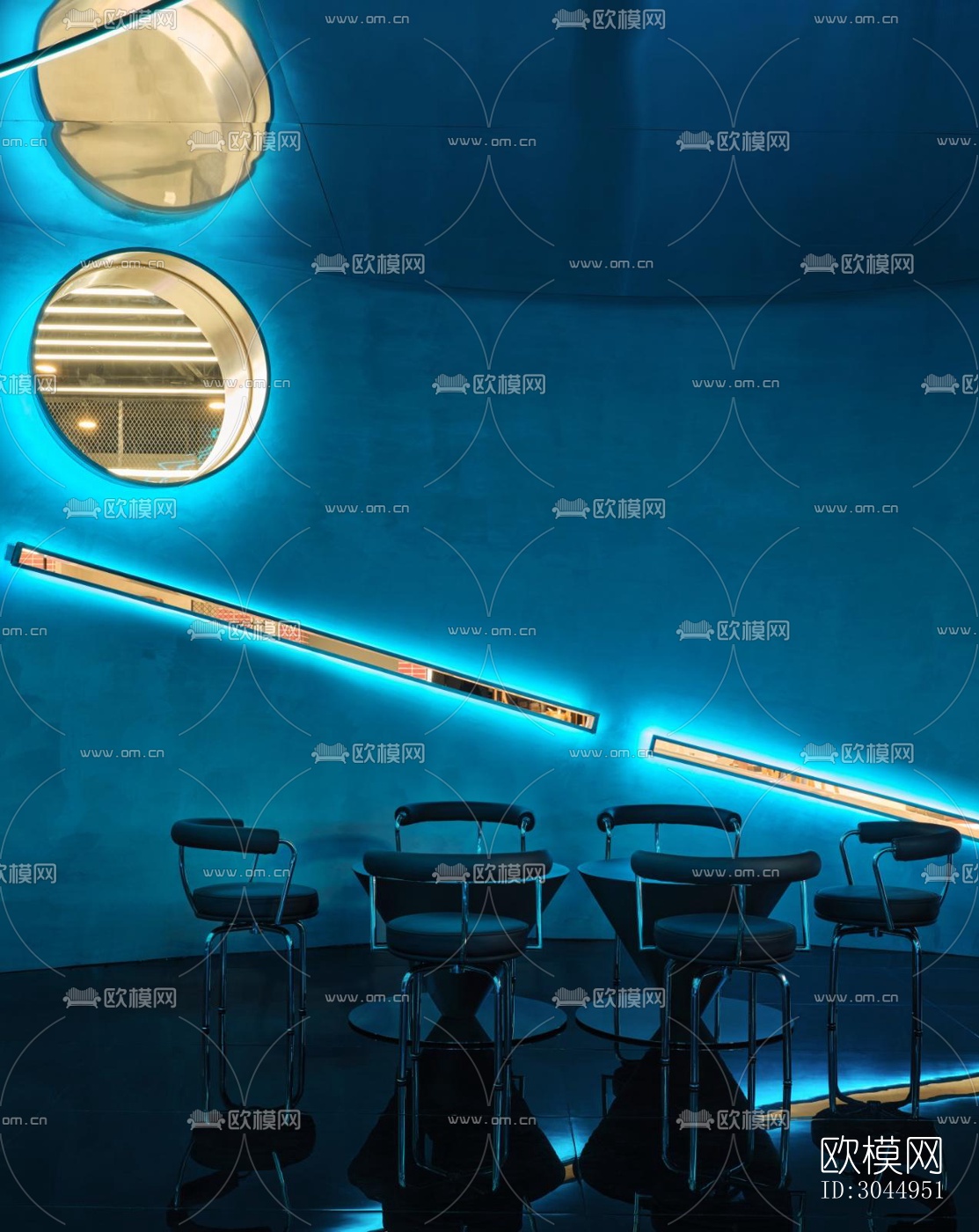 现代酒吧效果图下载（渲染图3）