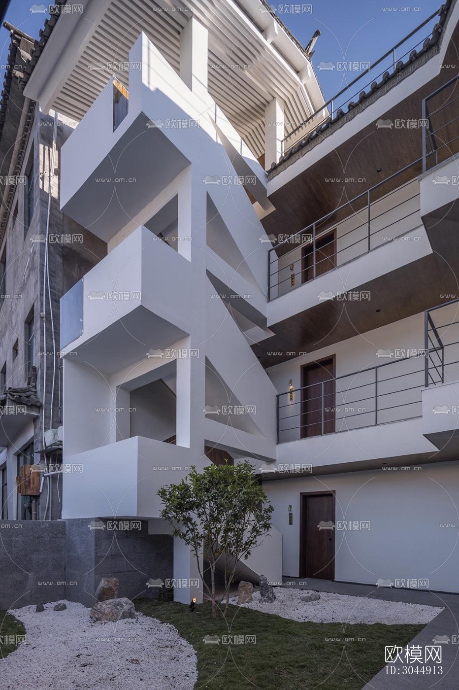 侘寂酒店民宿效果图下载（渲染图5）