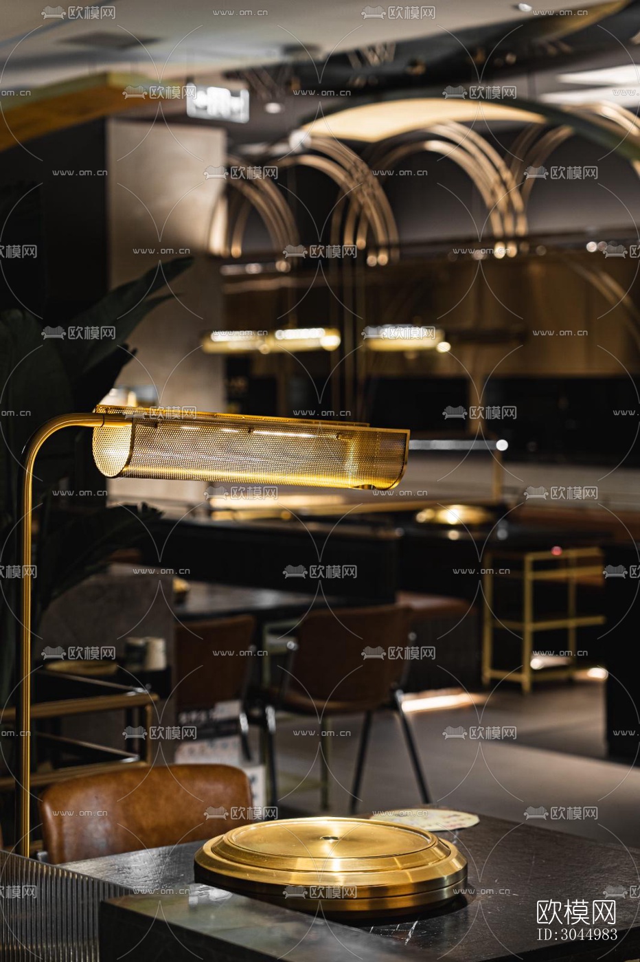 高级灰火锅烤肉效果图下载（渲染图8）