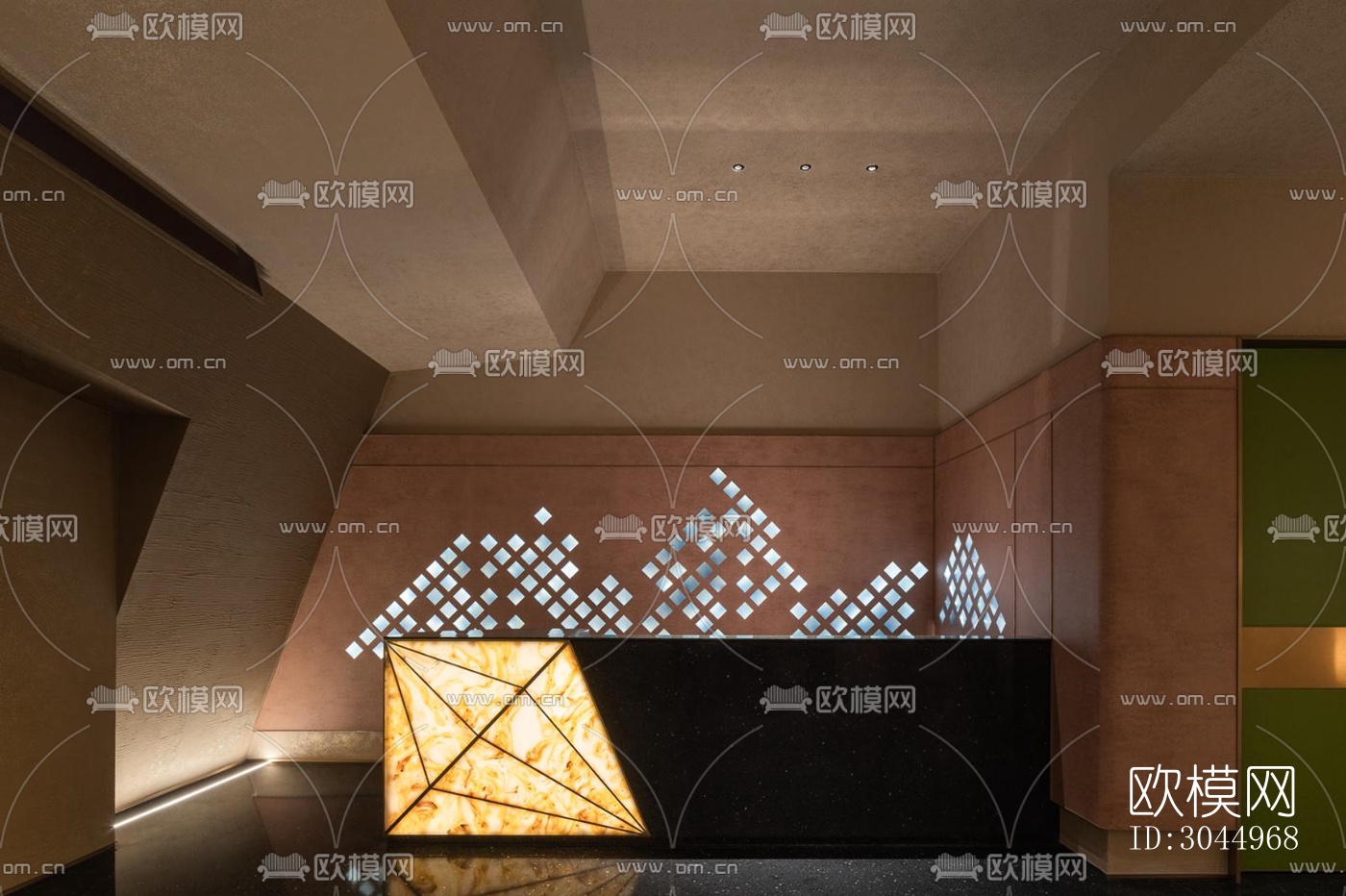 现代中餐厅效果图下载（渲染图2）
