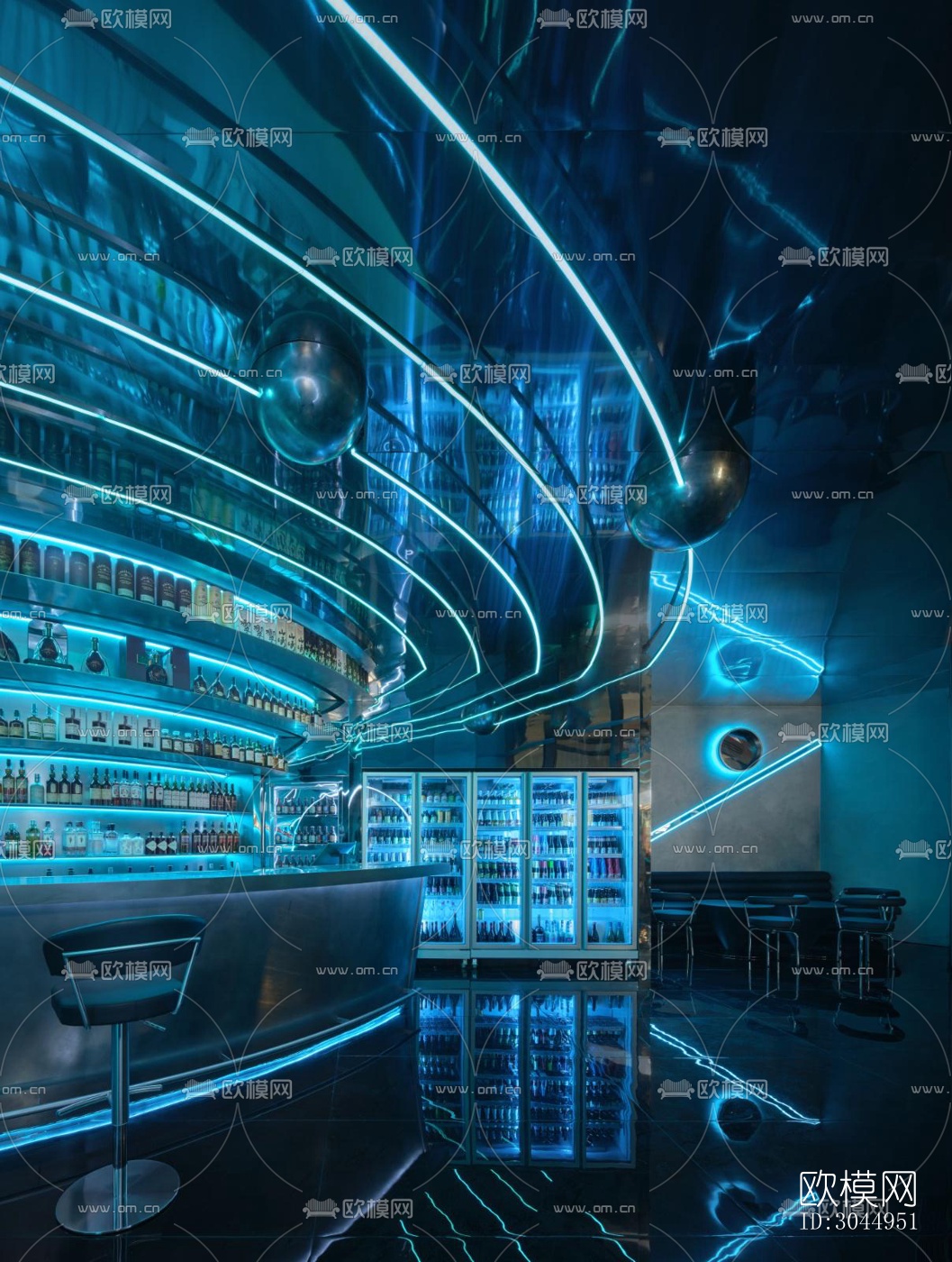 现代酒吧效果图下载（渲染图16）