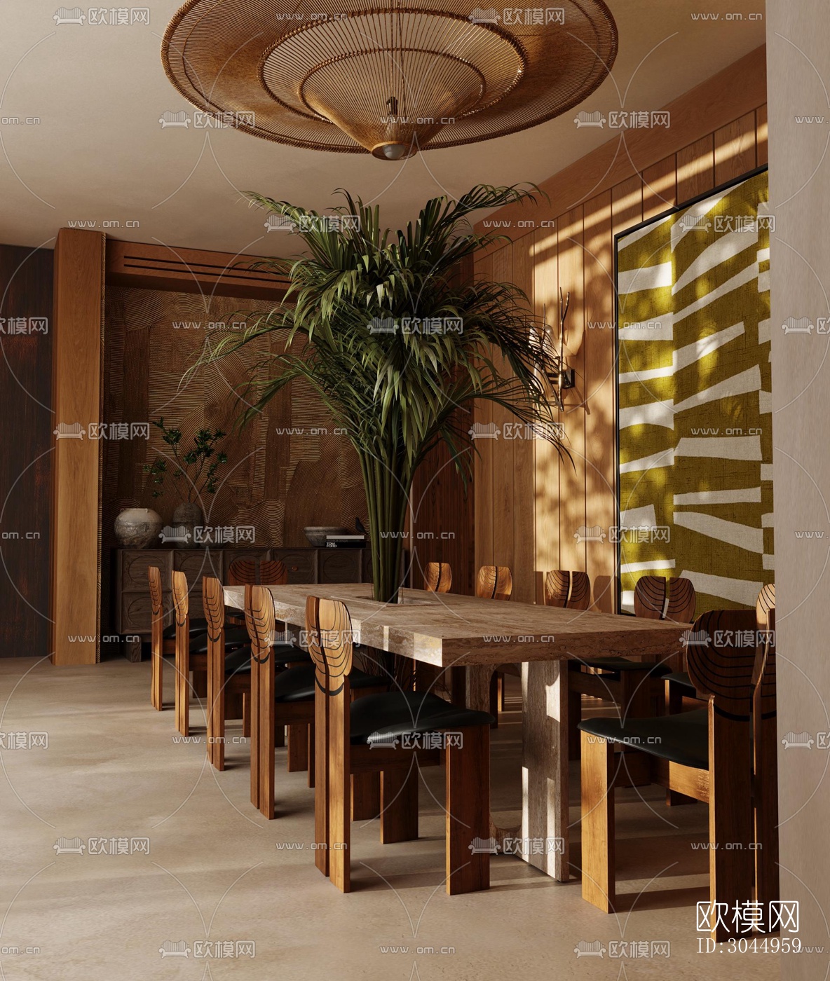 侘寂平层效果图下载（渲染图16）