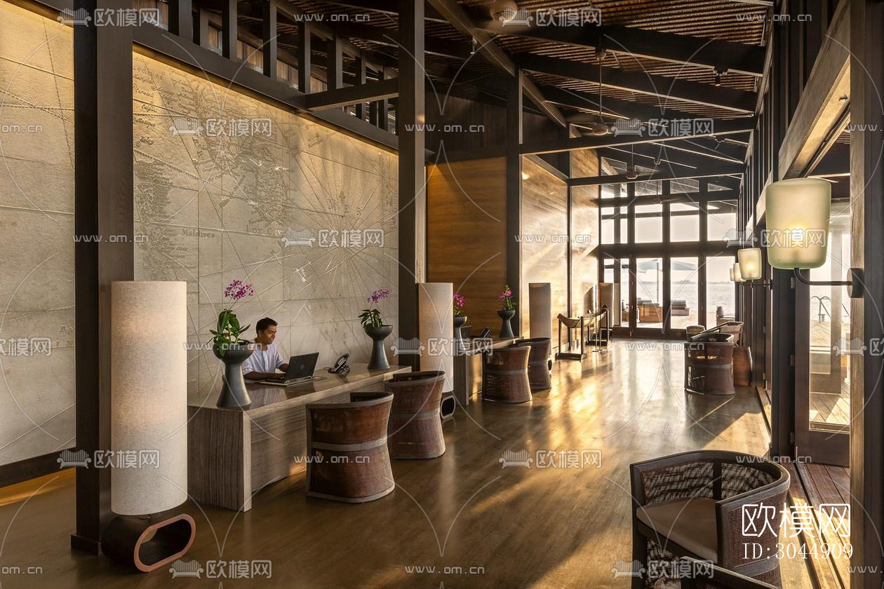 东南亚酒店民宿效果图下载（渲染图2）