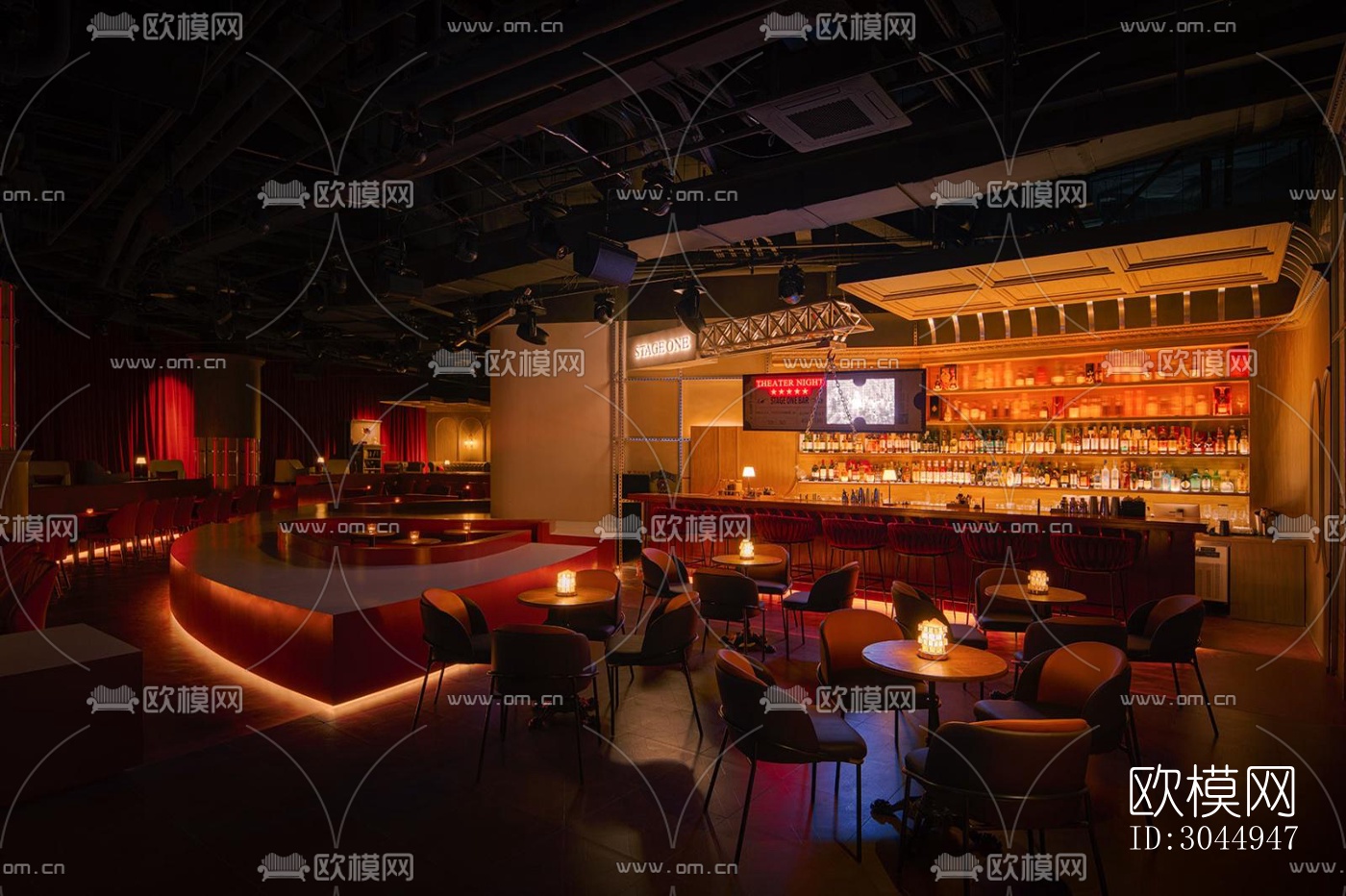 现代酒吧效果图下载（渲染图10）