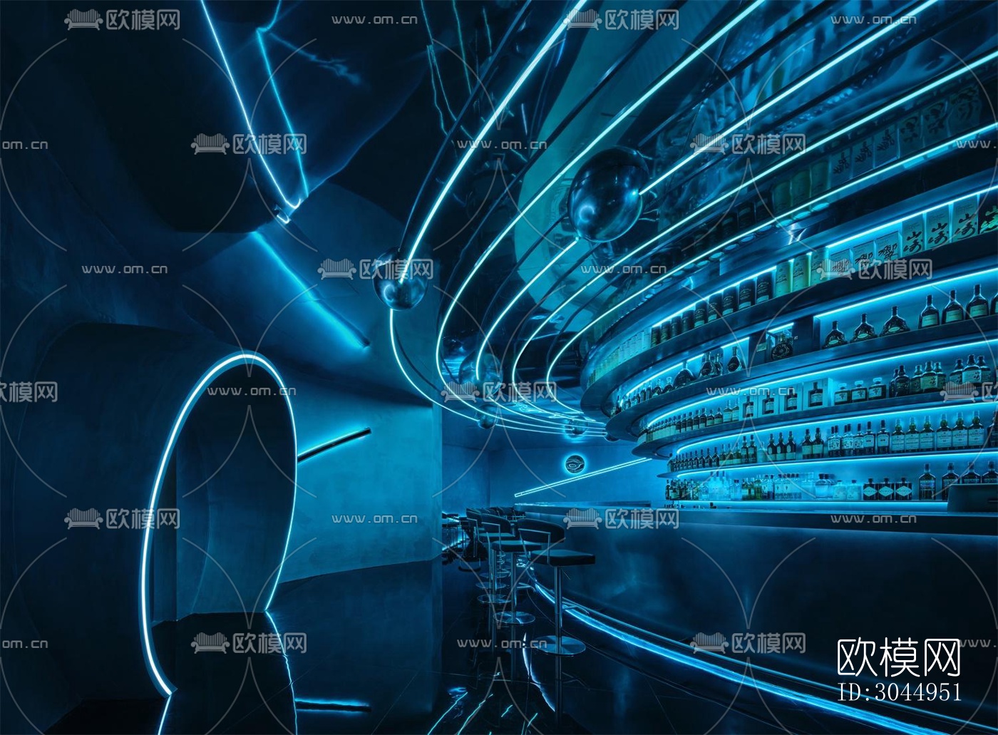 现代酒吧效果图下载（渲染图7）