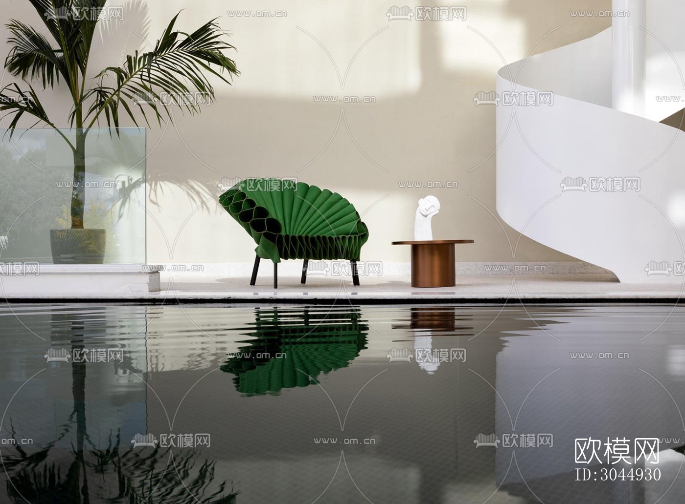 现代酒店民宿效果图下载（渲染图3）