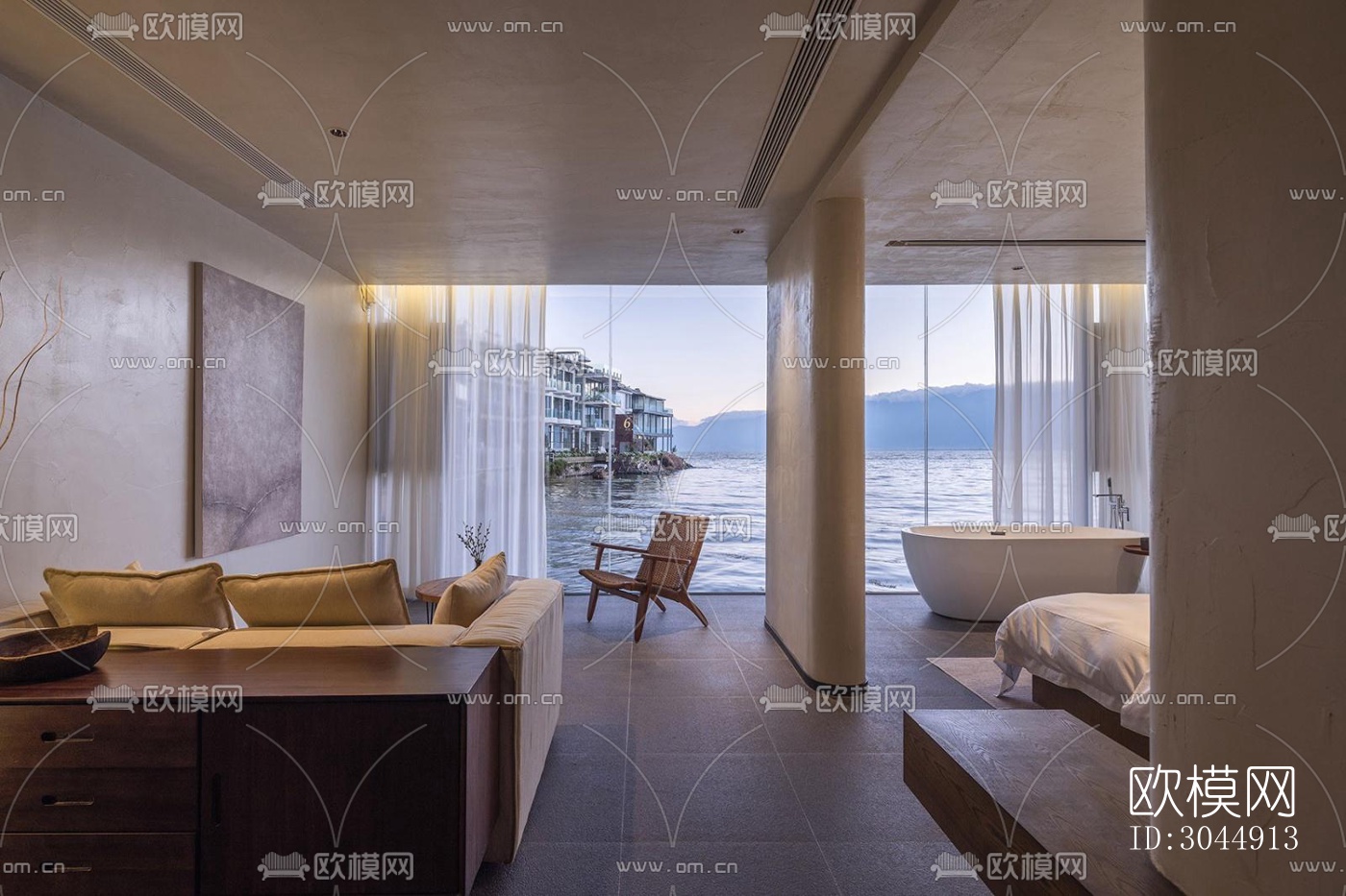 侘寂酒店民宿效果图下载（渲染图16）