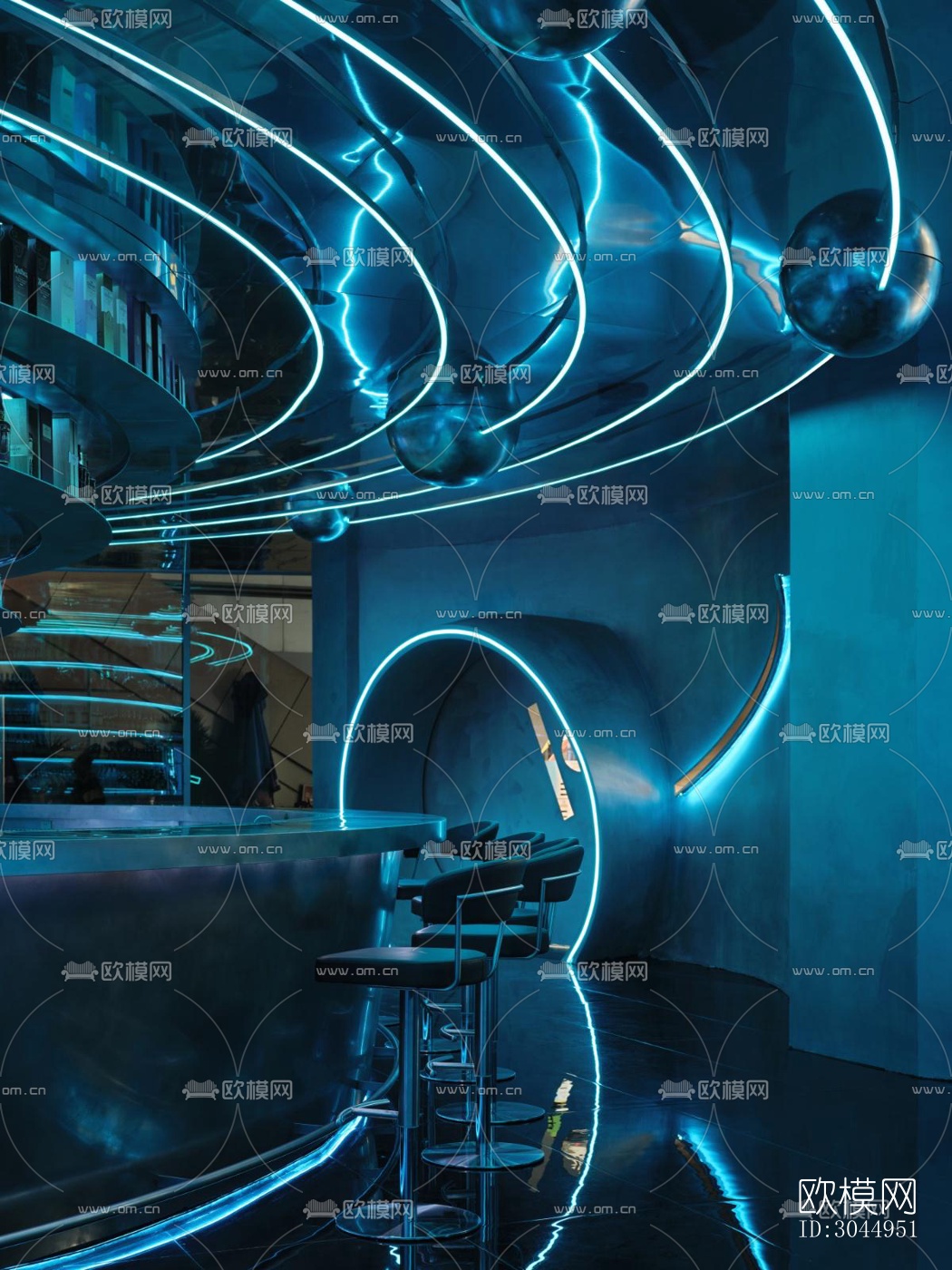 现代酒吧效果图下载（渲染图10）