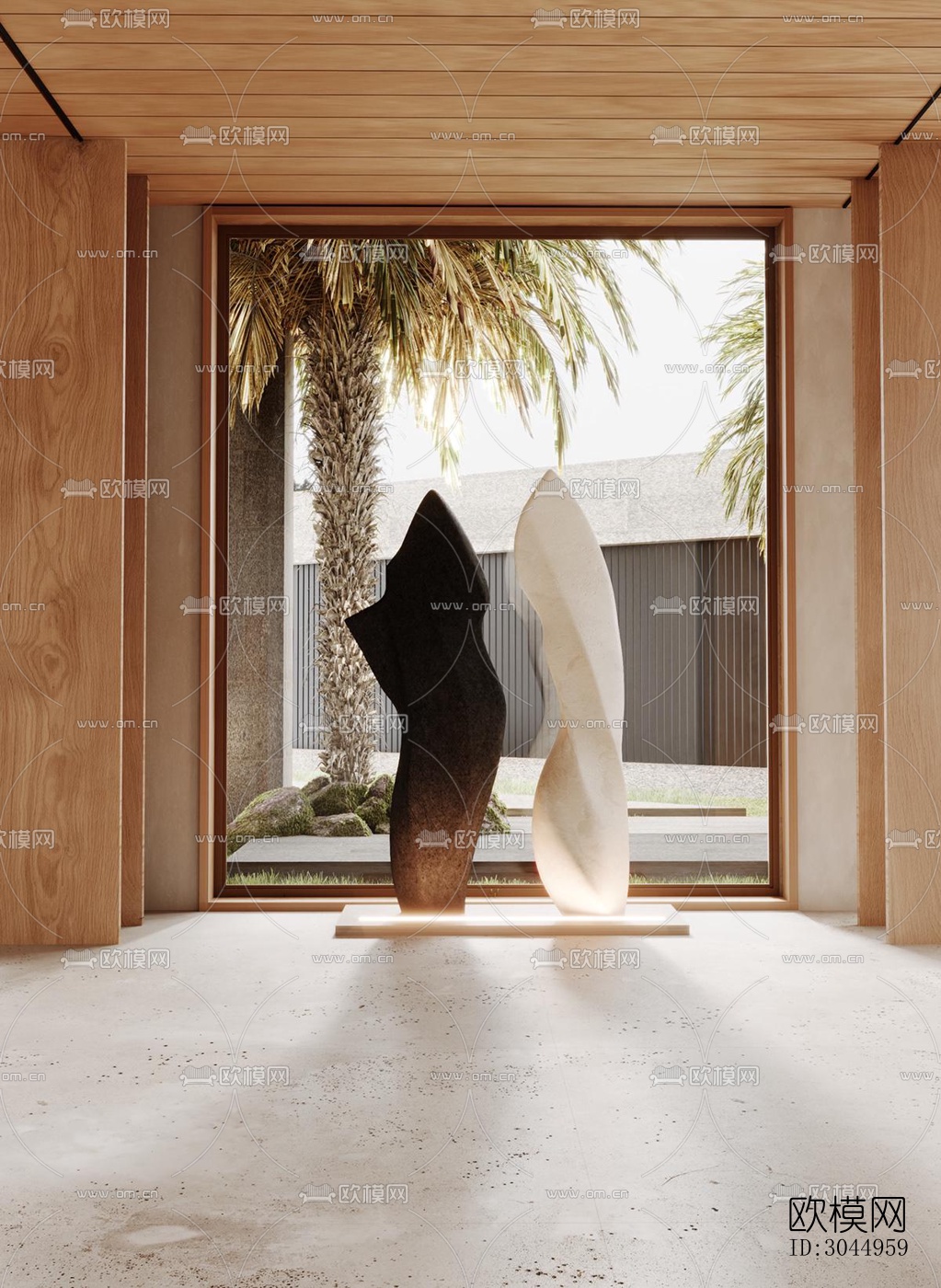 侘寂平层效果图下载（渲染图19）