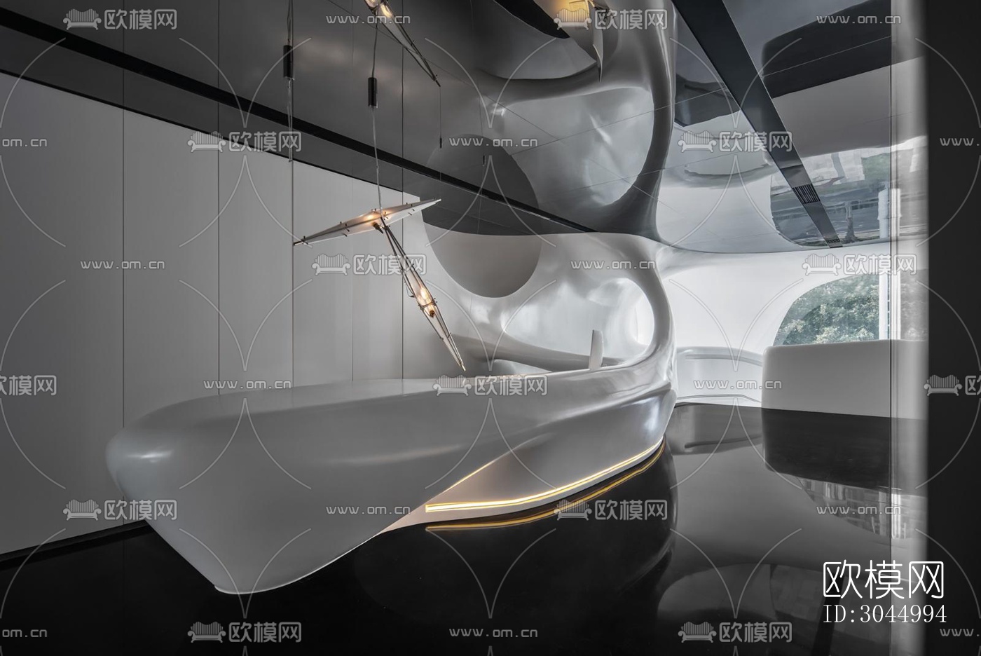 现代西餐厅效果图下载（渲染图16）