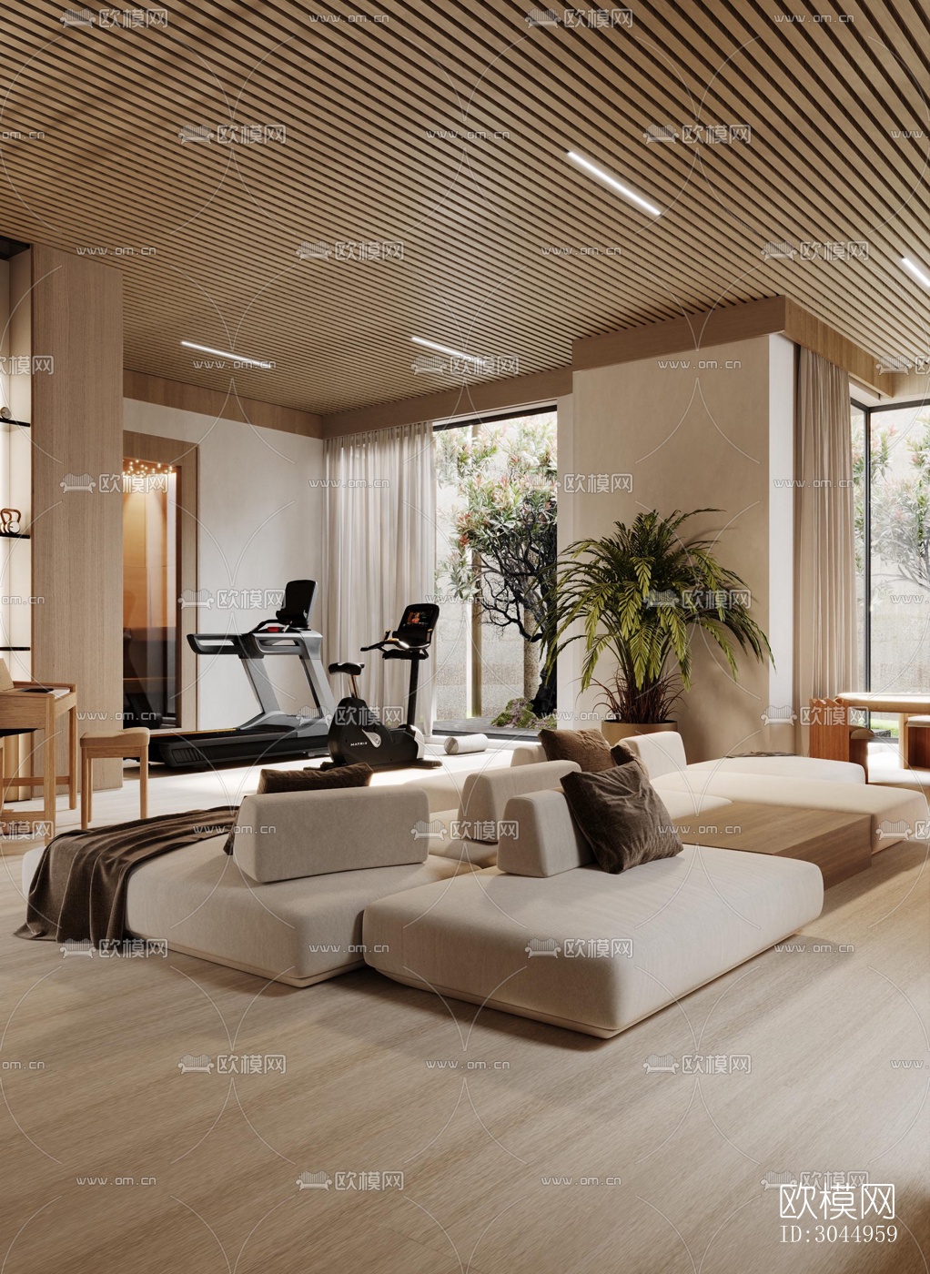 侘寂平层效果图下载（渲染图6）