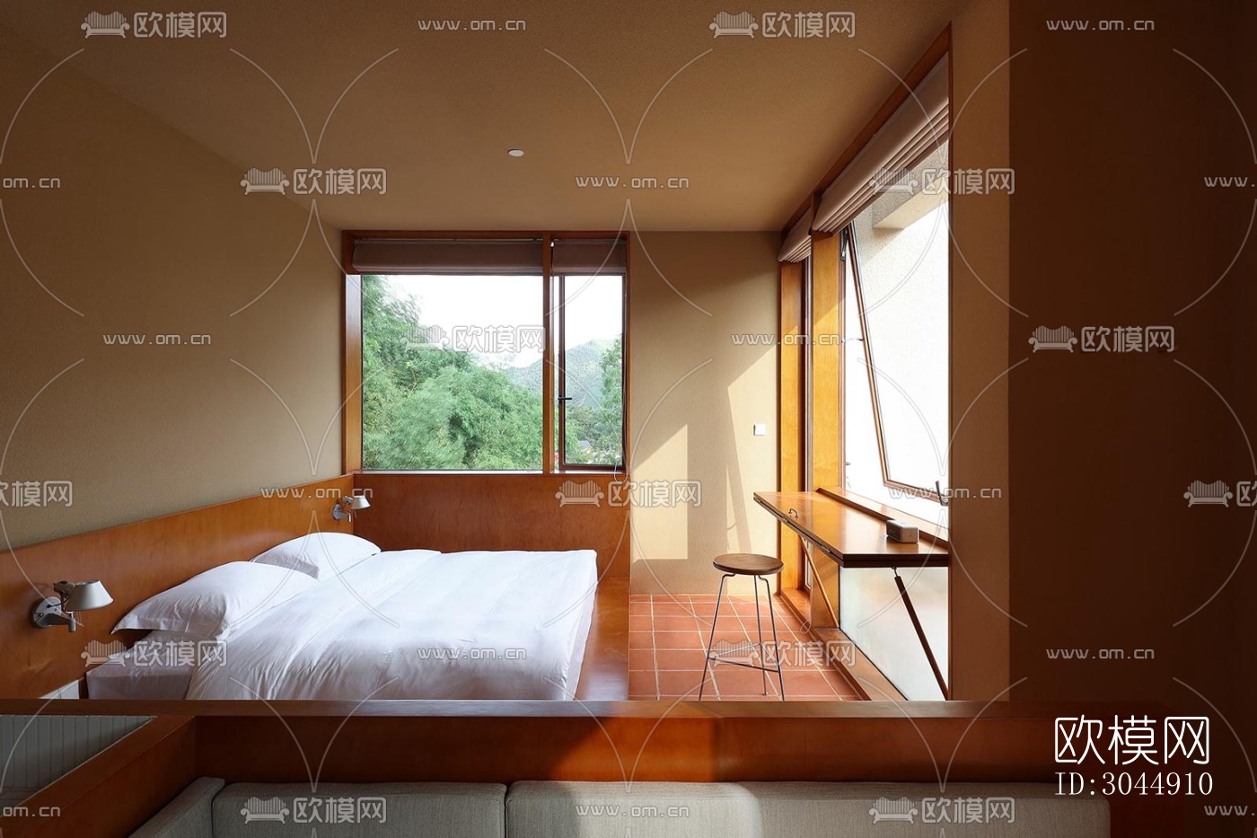 中古风酒店民宿效果图下载（渲染图8）