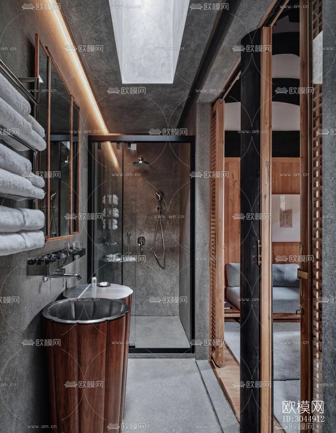 中式酒店民宿效果图下载（渲染图9）