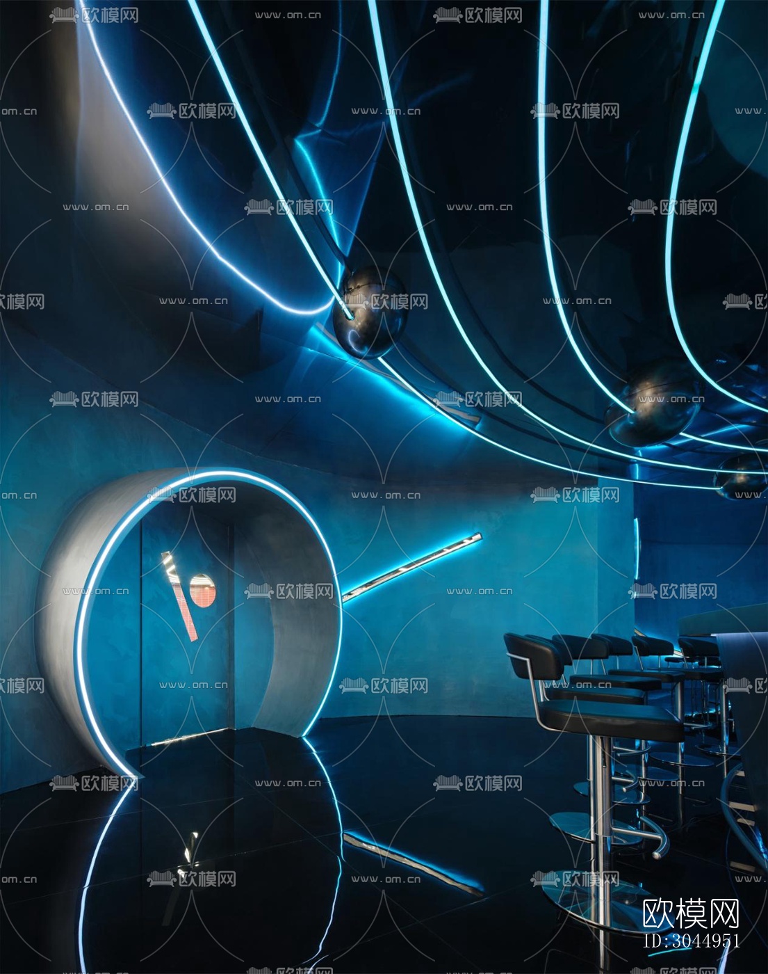 现代酒吧效果图下载（渲染图15）