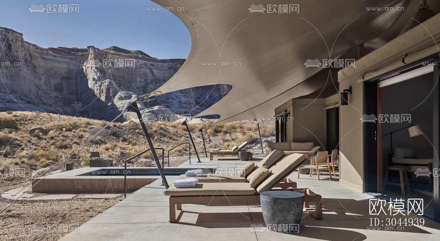 美式酒店民宿效果图下载（渲染图8）