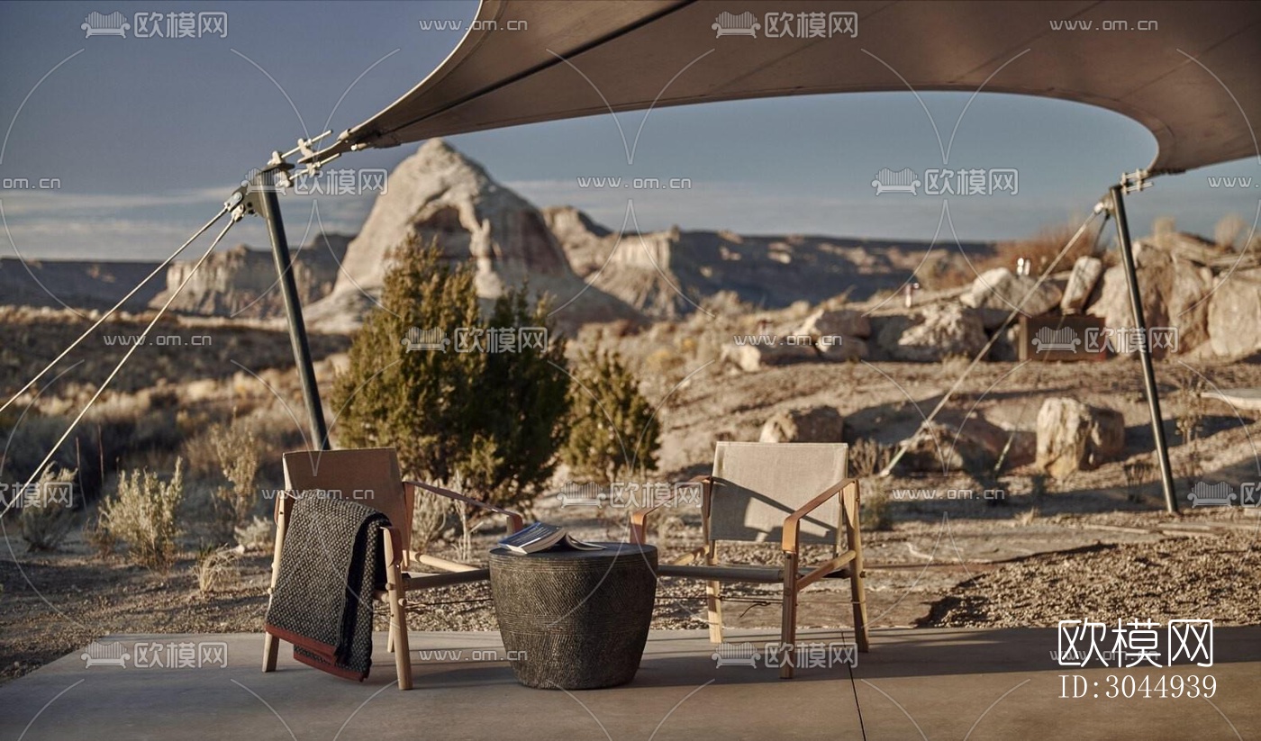 美式酒店民宿效果图下载（渲染图10）