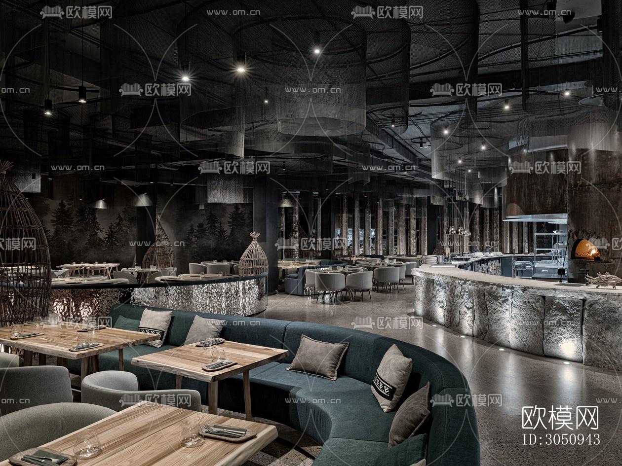 侘寂自助餐厅效果图下载（渲染图19）