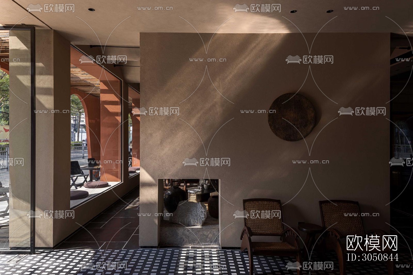 侘寂酒店民宿效果图下载（渲染图1）