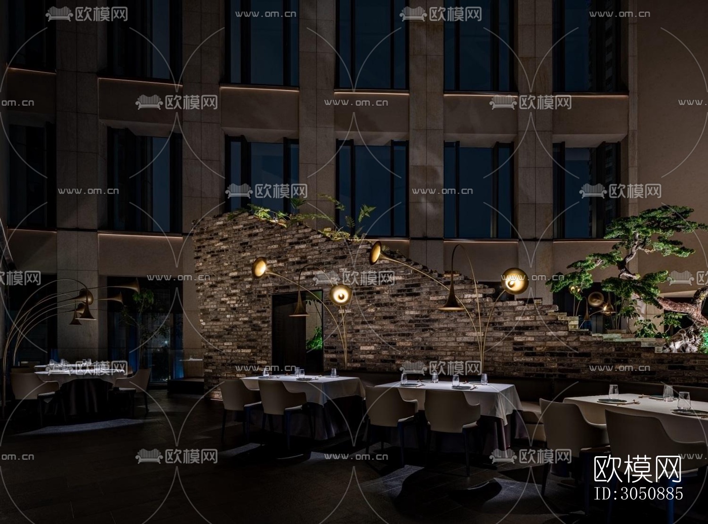 中式中餐厅效果图下载（渲染图7）