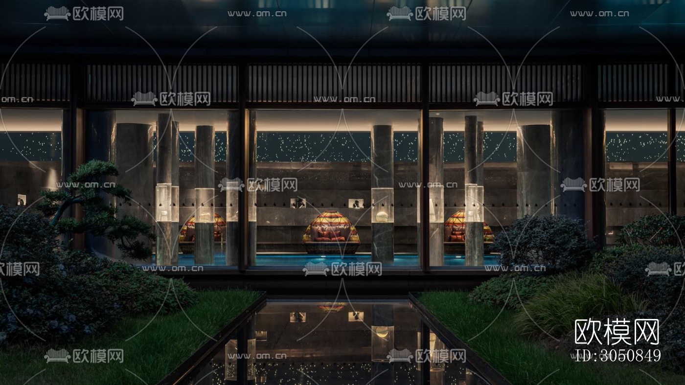 后现代酒店民宿效果图下载（渲染图17）