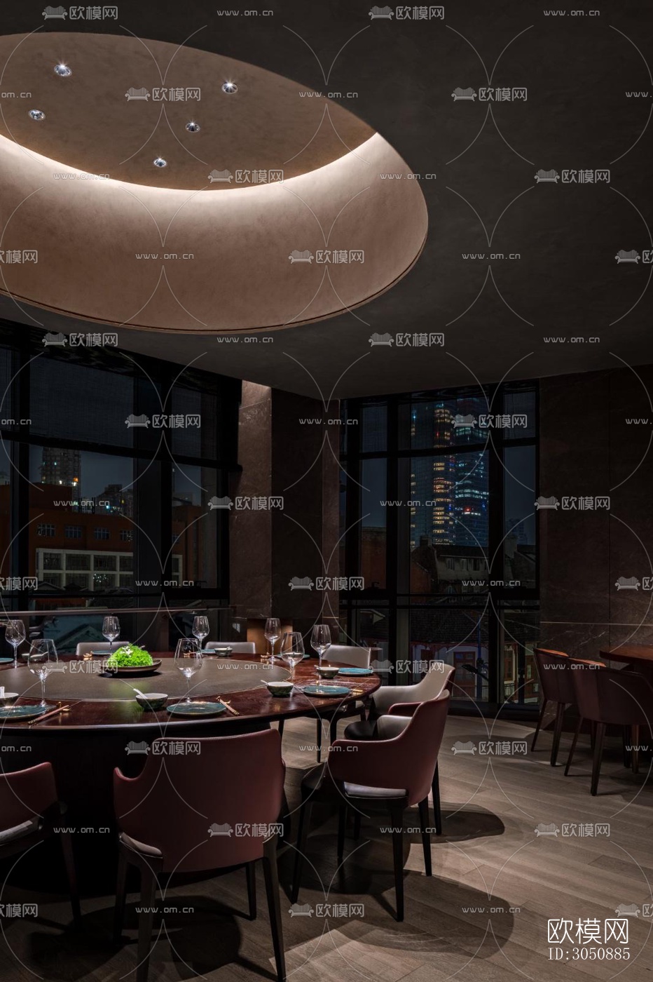 中式中餐厅效果图下载（渲染图16）