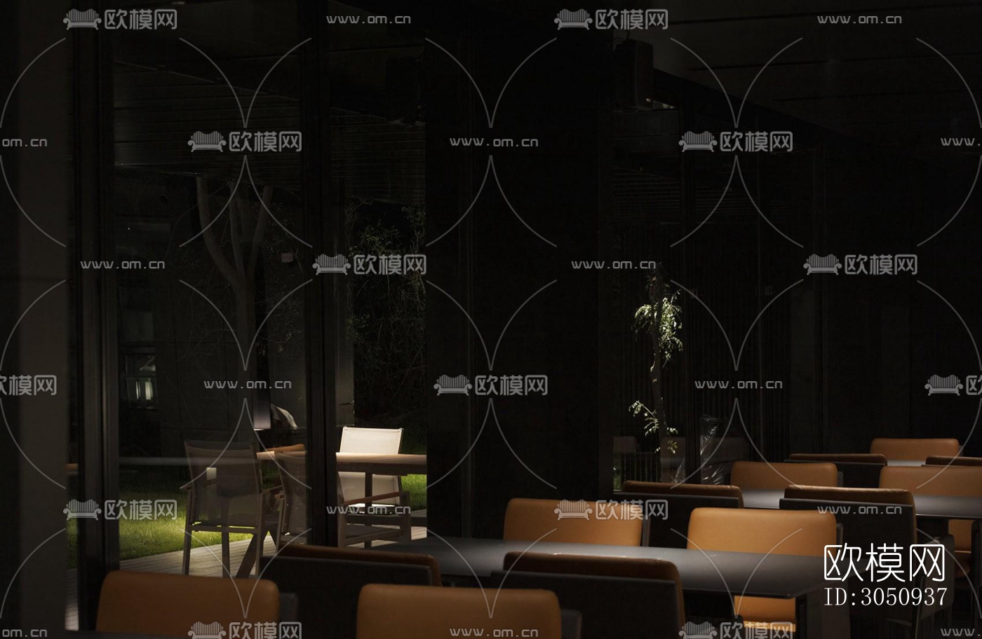 高级灰火锅烤肉效果图下载（渲染图6）