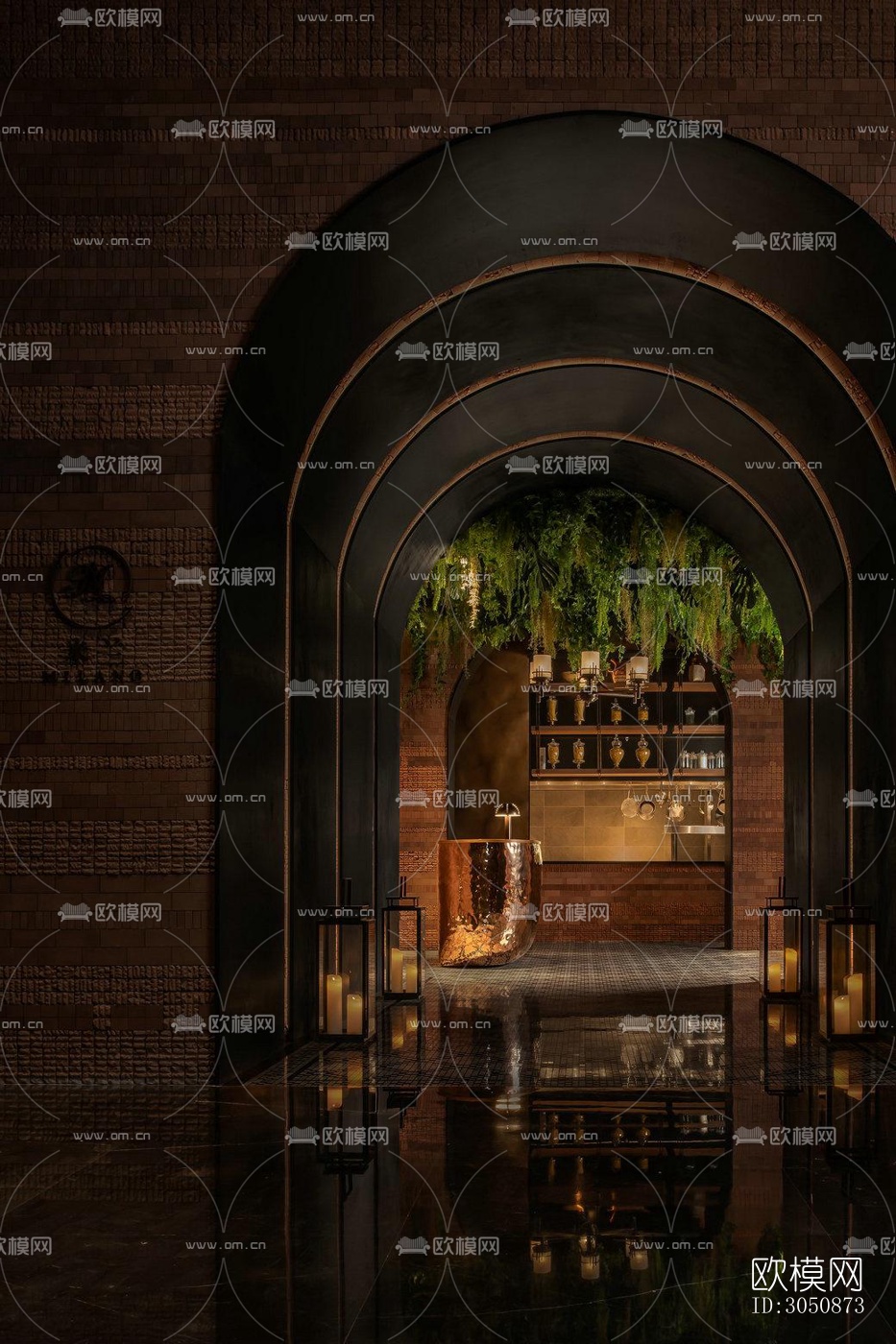 美式酒店民宿效果图下载（渲染图6）