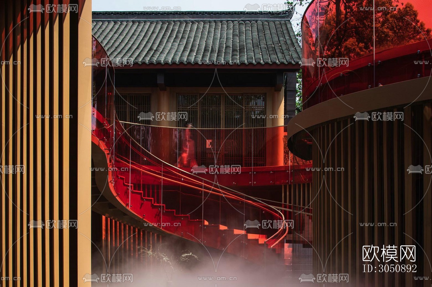 新中式中餐廳效果圖下載（渲染圖15）