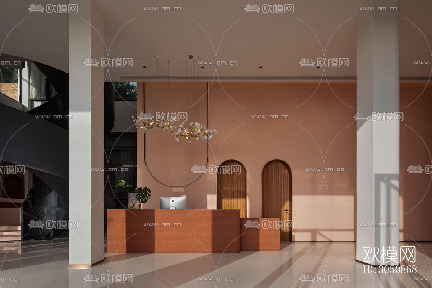 现代酒店民宿效果图下载（渲染图5）