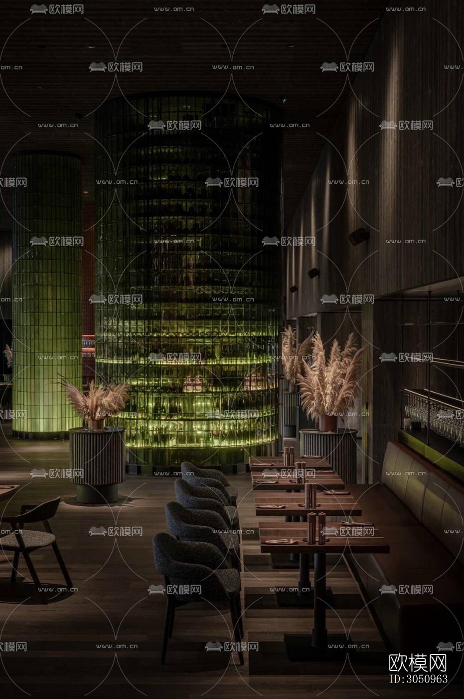 北欧西餐厅效果图下载（渲染图3）