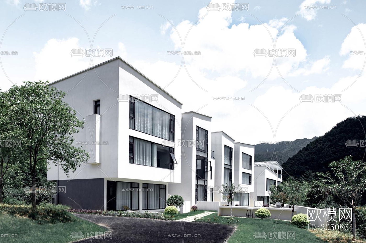 现代酒店民宿效果图下载（渲染图2）