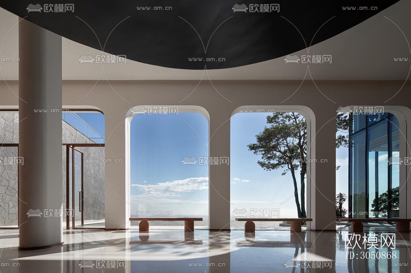 现代酒店民宿效果图下载（渲染图12）