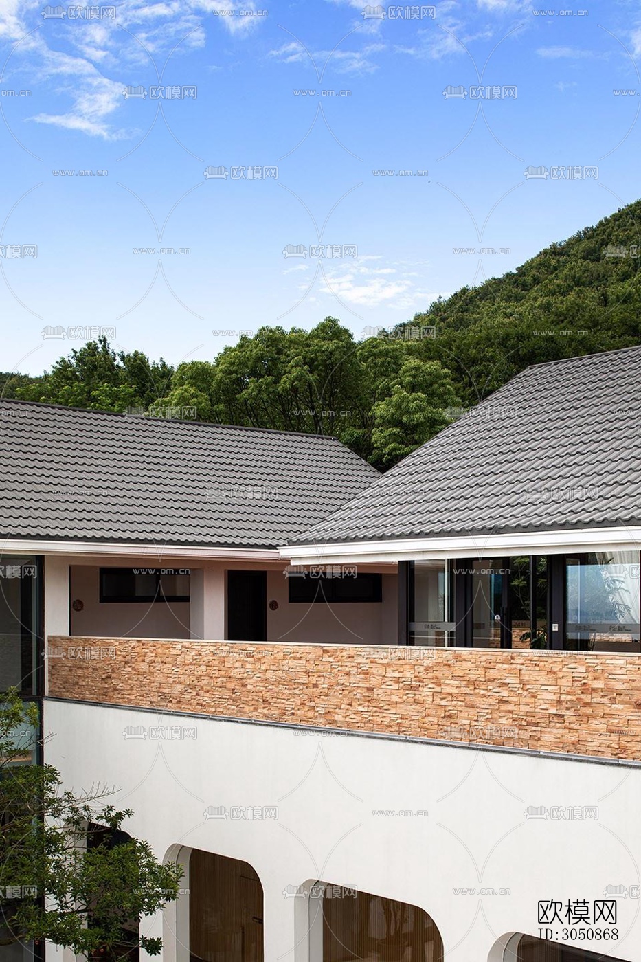 现代酒店民宿效果图下载（渲染图11）