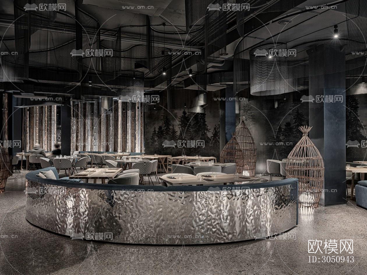 侘寂自助餐厅效果图下载（渲染图7）