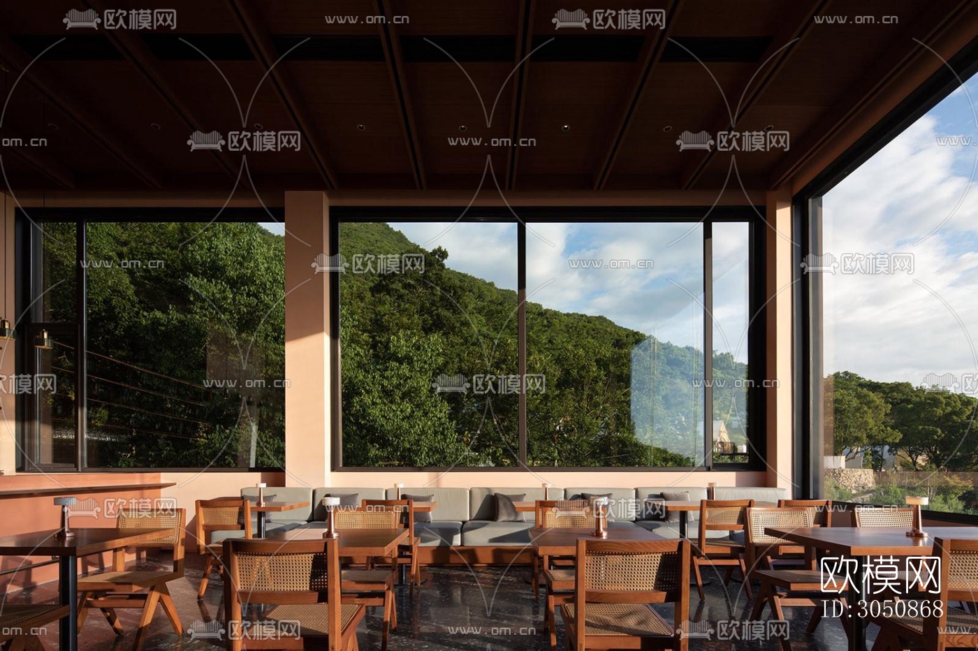 现代酒店民宿效果图下载（渲染图2）