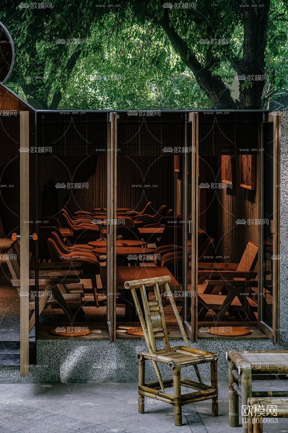 现代茶馆效果图下载（渲染图4）