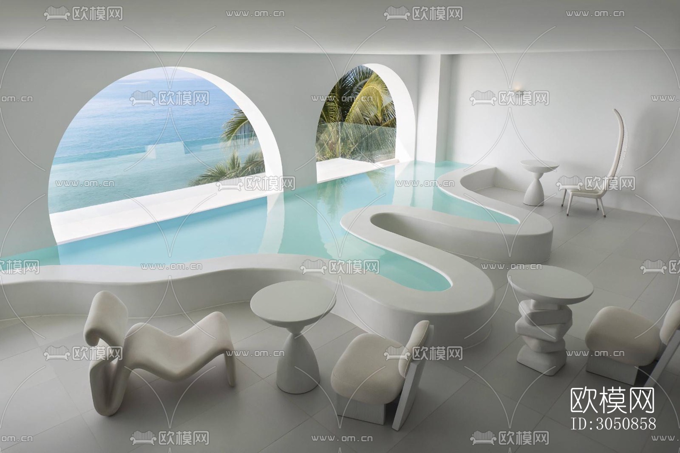 现代酒店民宿效果图下载（渲染图3）