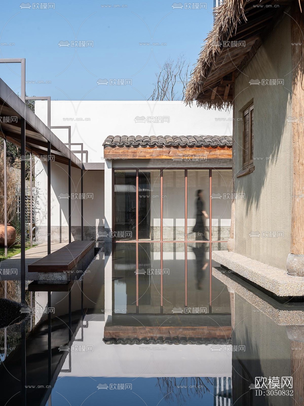 中式酒店民宿效果图下载（渲染图4）