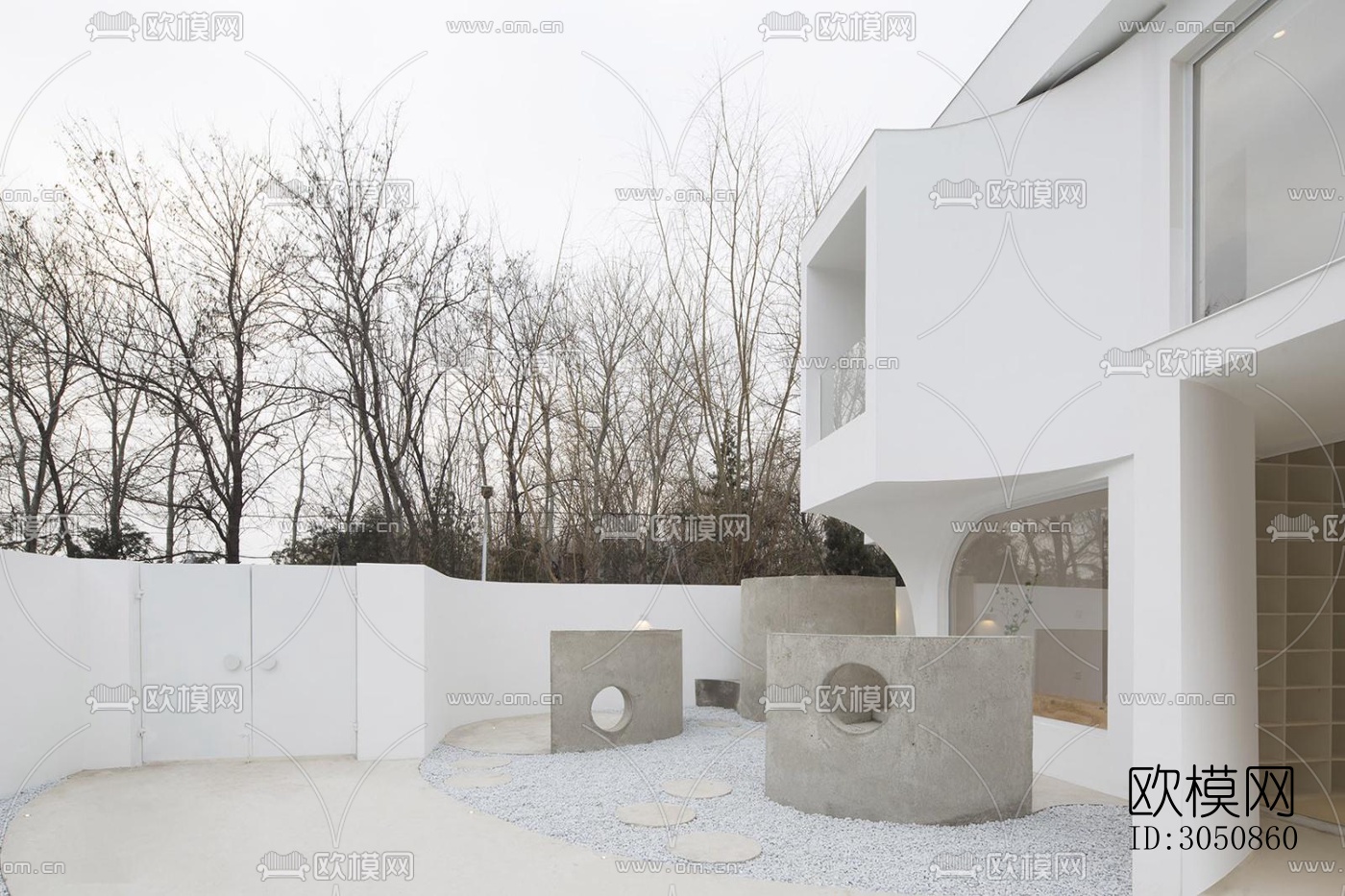 现代酒店民宿效果图下载（渲染图12）