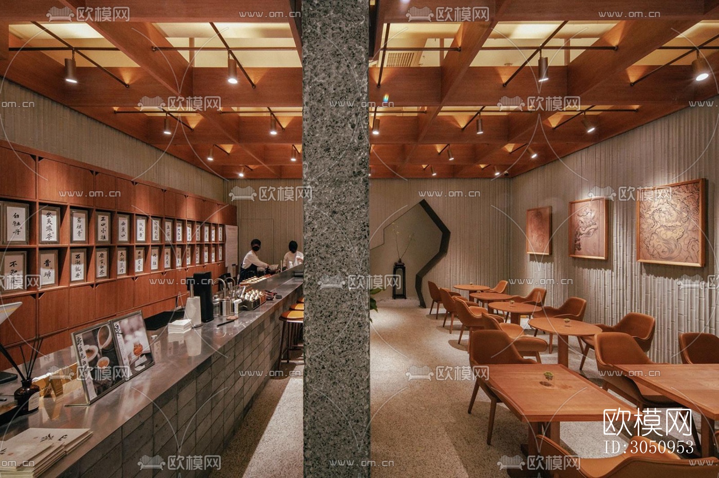 现代茶馆效果图下载（渲染图11）