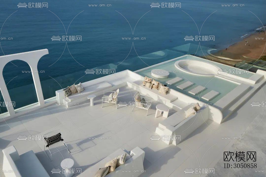 现代酒店民宿效果图下载（渲染图8）