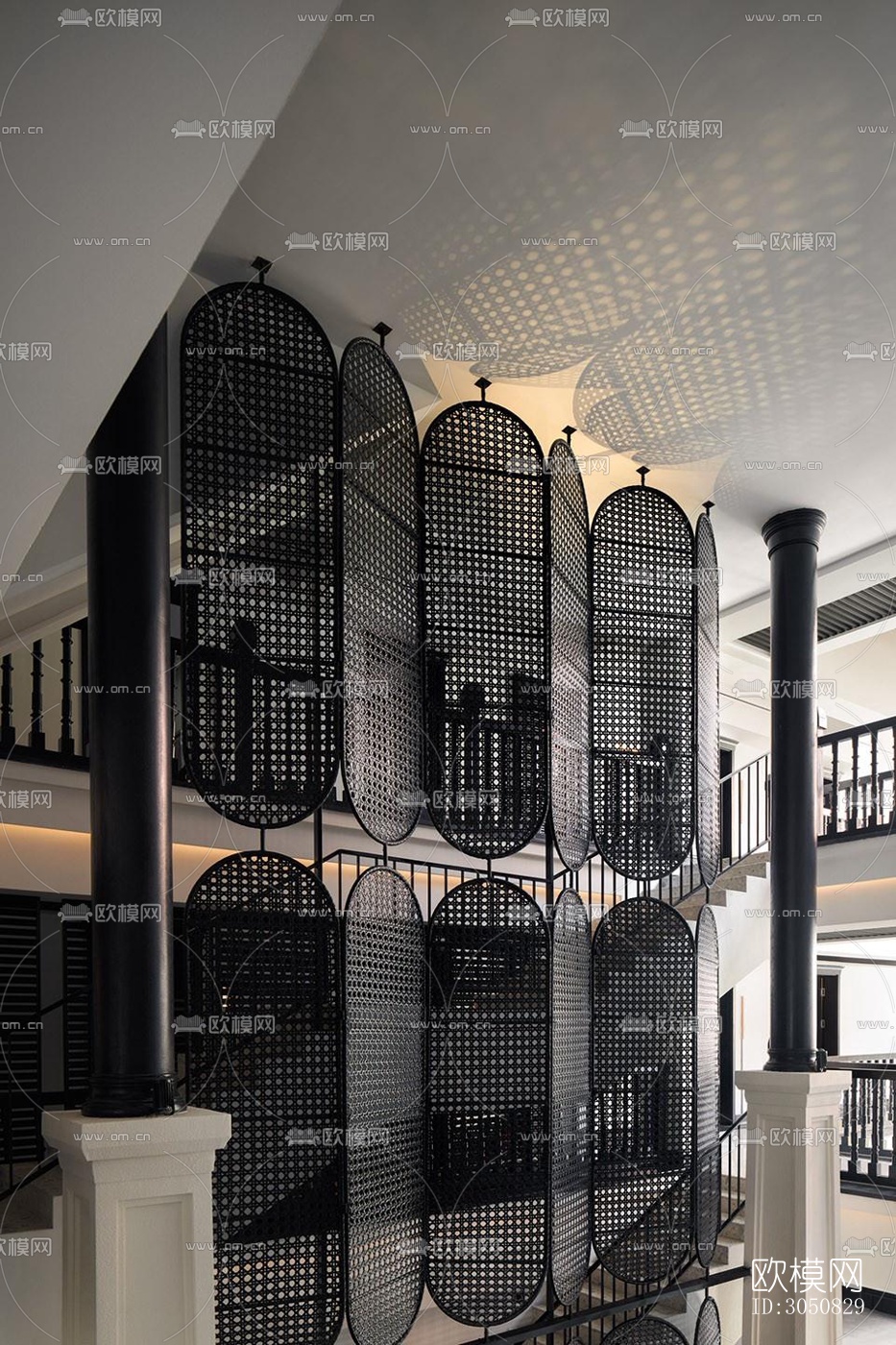 中古风酒店民宿效果图下载（渲染图13）