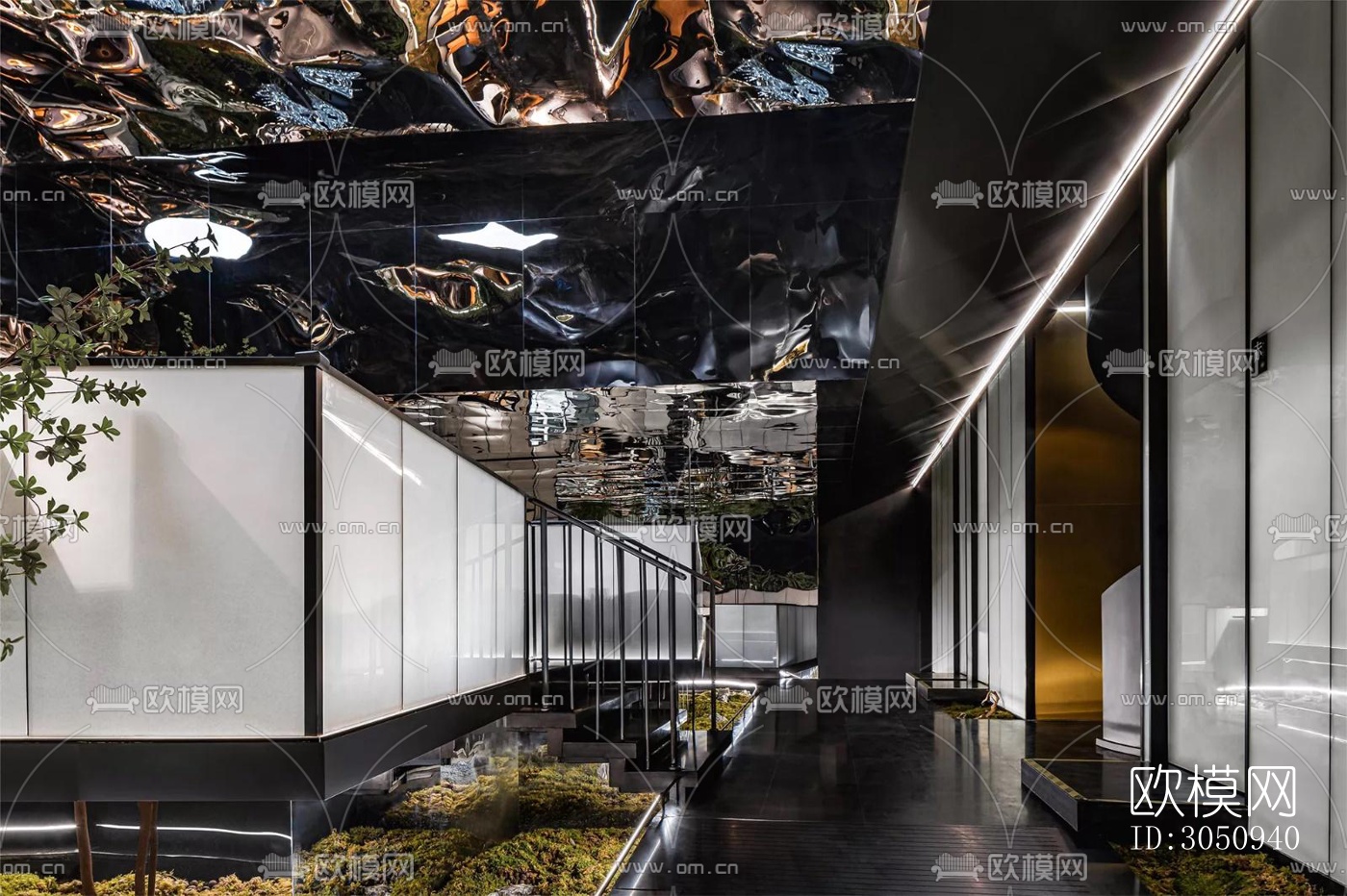 高级灰火锅烤肉效果图下载（渲染图11）