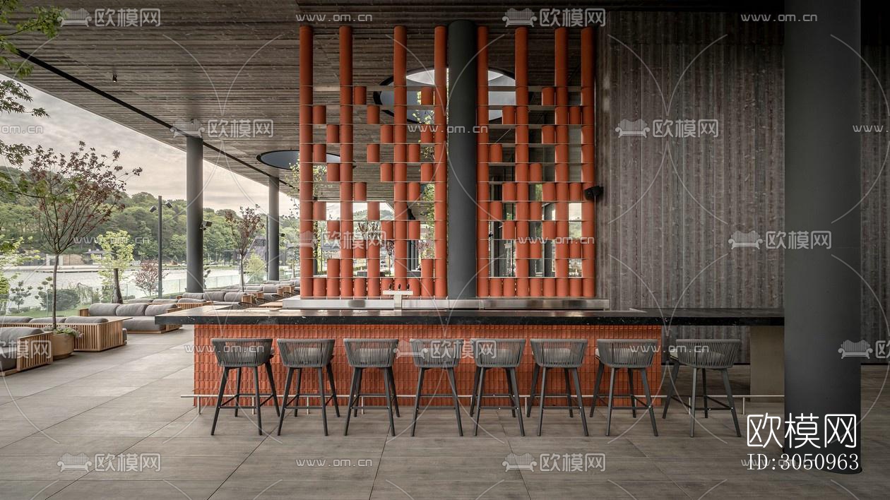 北欧西餐厅效果图下载（渲染图10）