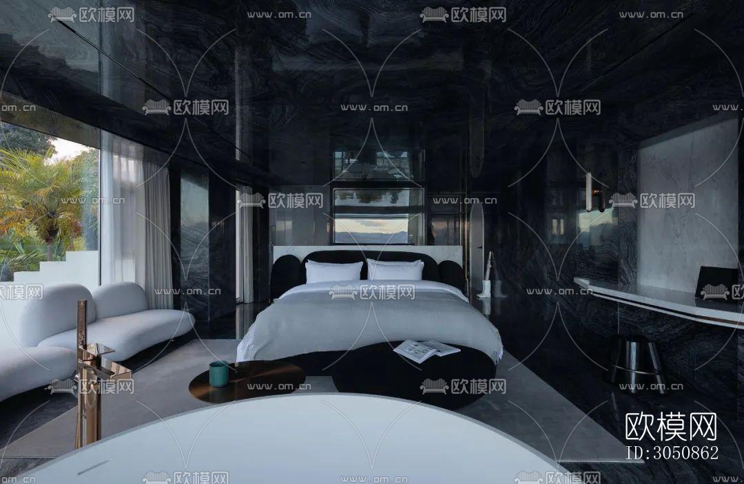 现代酒店民宿效果图下载（渲染图3）