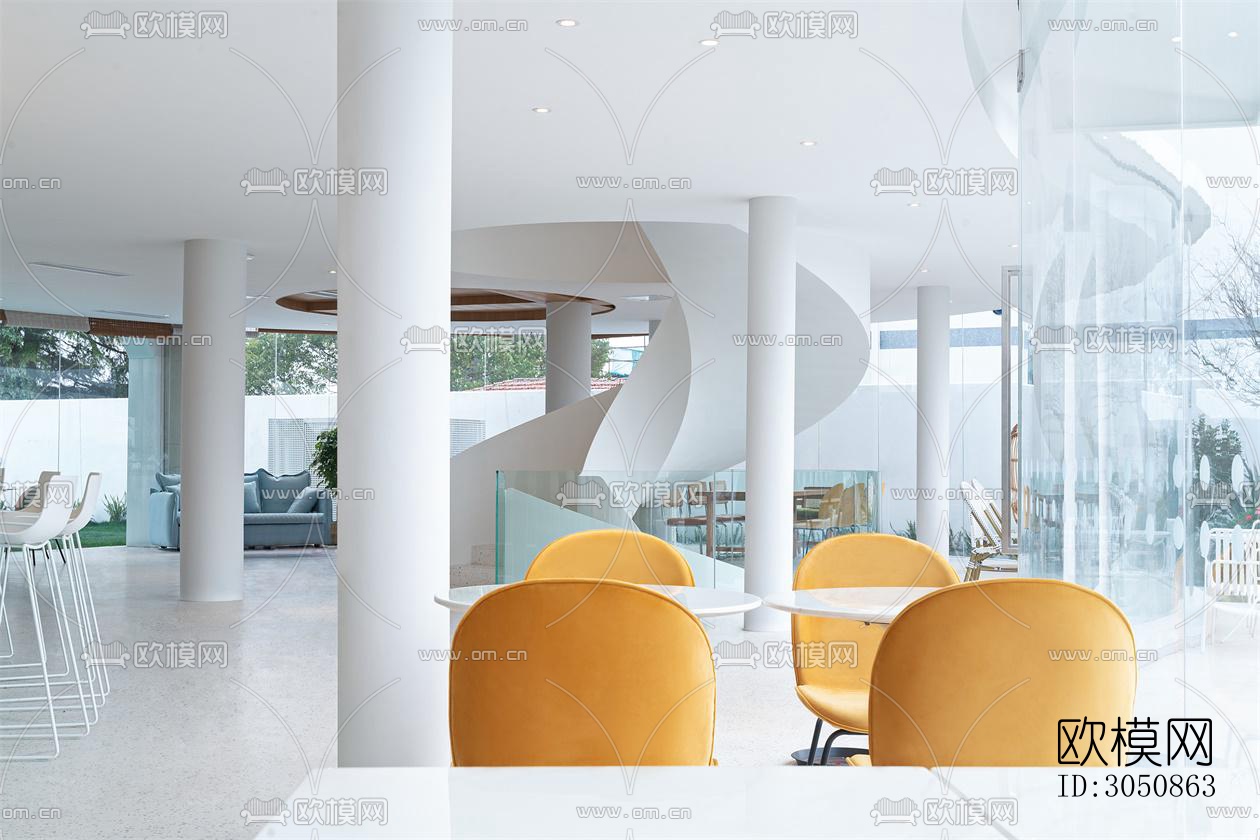 现代酒店民宿效果图下载（渲染图9）